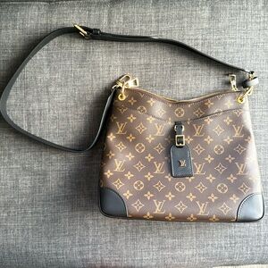 Louis Vuitton Black Monogram Odeon MM New Model